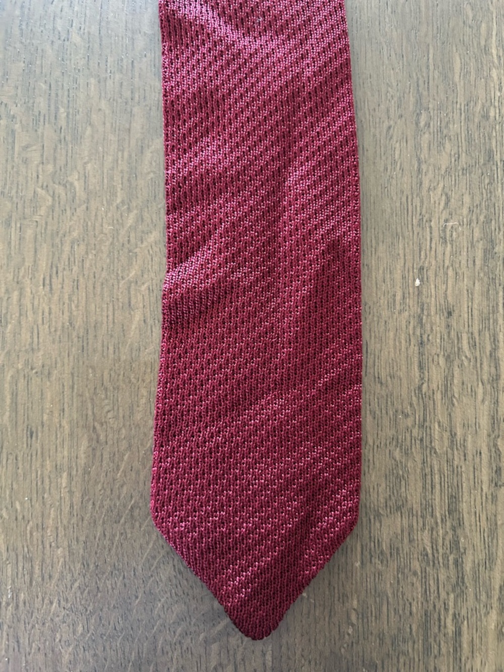 Coach men’s knit maroon wine necktie tie - Picture 4 of 9